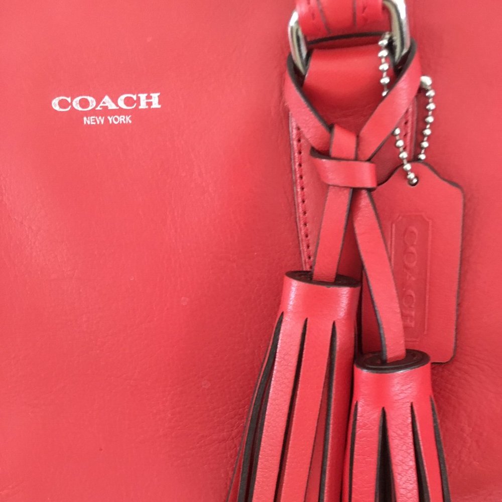 Coach Candace Hand/Shoulder Bag w/Zipper, Red